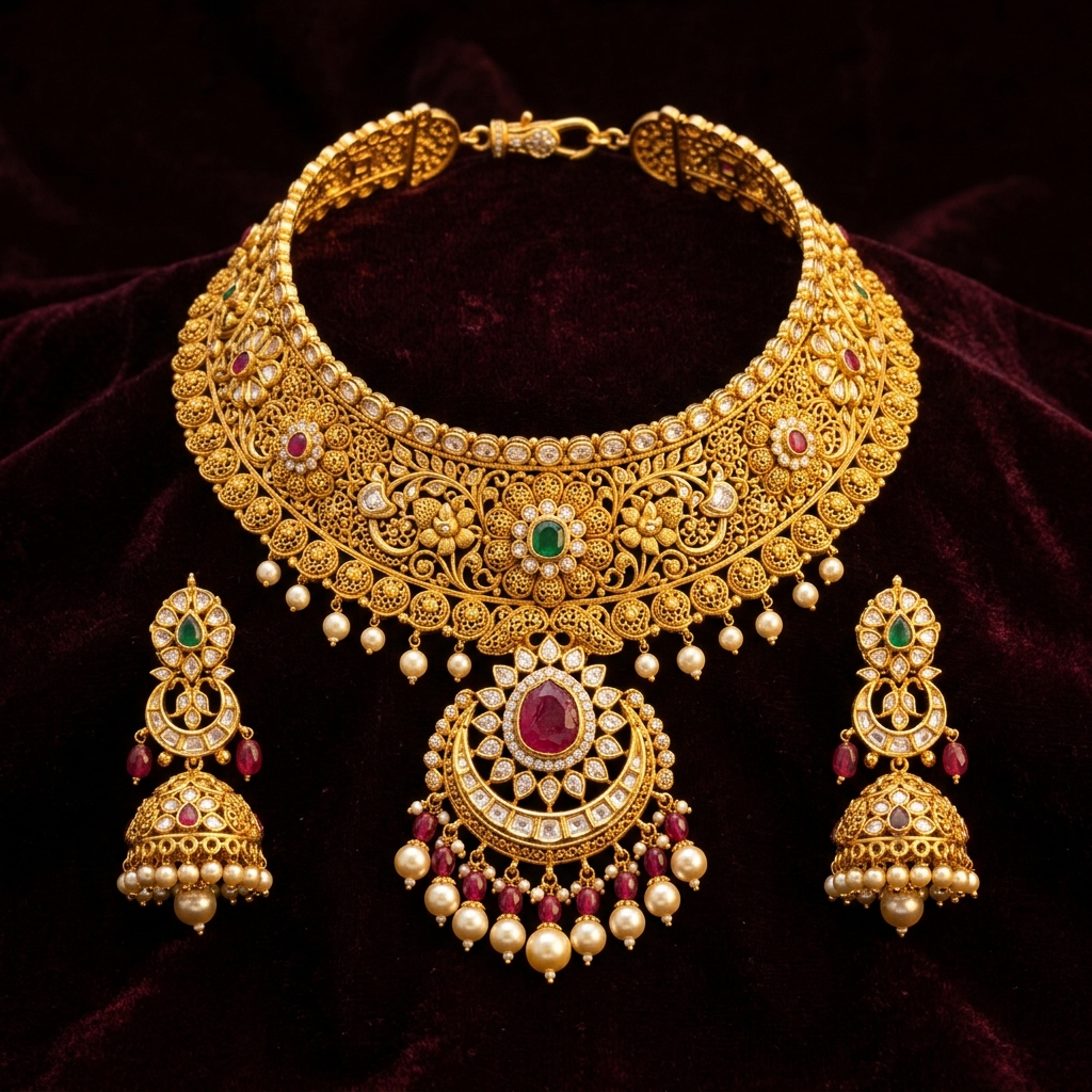 Gold necklace craftsmanship at Gopal Govind Ornaments